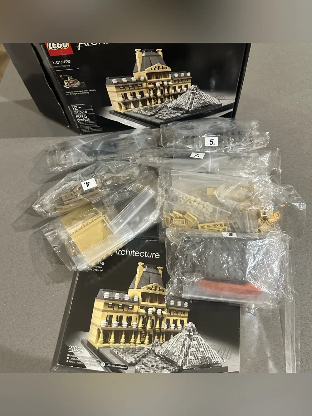 LEGO Architecture Louvre 21024 Complete w/ Box & Instructions Retired Set